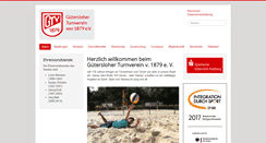 Desktop Screenshot of guetersloher-turnverein.de
